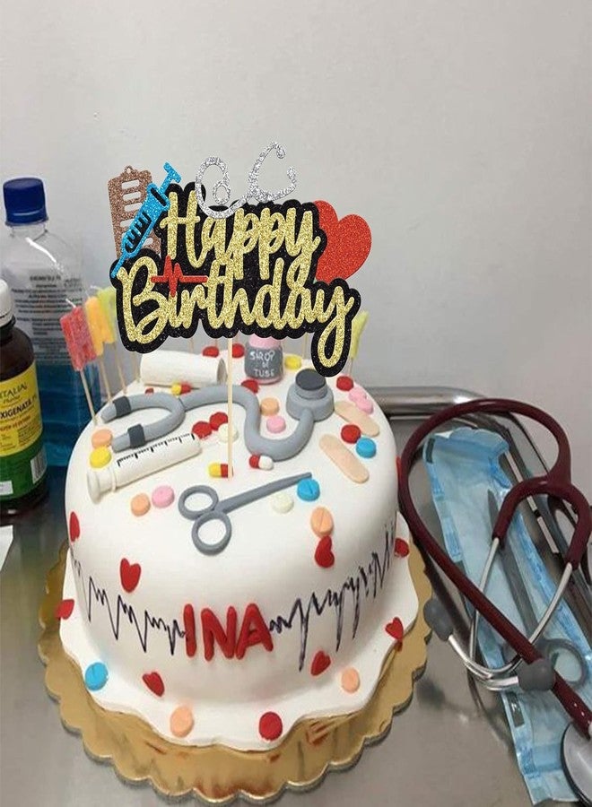 Confetti! Glitter Nurse Happy Birthday Cake Topper - Doctor Nurse Themed Cake Decorations - Celebrate with Style! - Image 3
